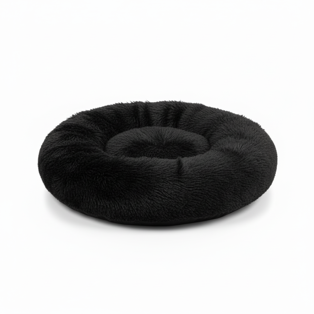 Coussin Noir Onyx - Fond blanc