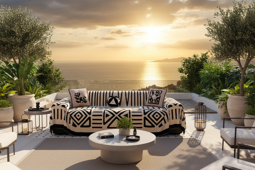 Couvre-Sofa - Terrasse Méditerranée