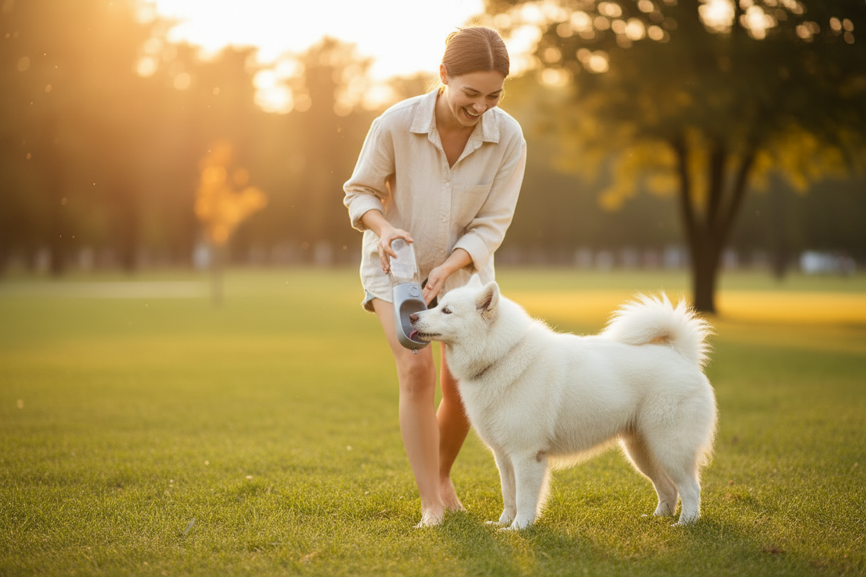 Femme chien blanc v2