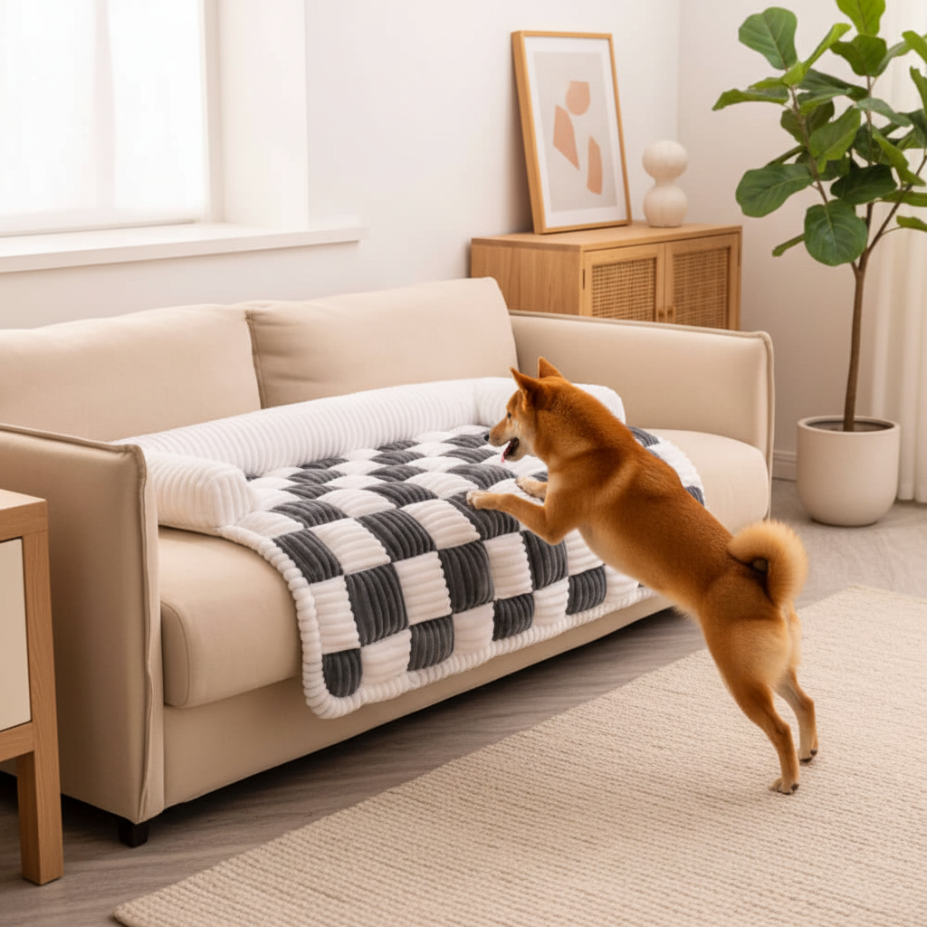 Sur-Sofa Damier - Scandinave Lumineux